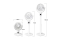 INCA Standventilator +Akku, BLDC-Motor,5 Stufen, LED weiss