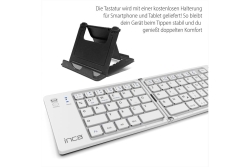 INCA Tastatur IBK-580BT BT5.0, Faltbar, schlank, USB-C