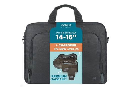 Mobilis TheOne Briefcase Toploading 14-16+65W LaptopCharger