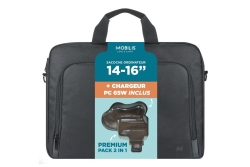 Mobilis TheOne Briefcase Toploading 14-16+65W LaptopCharger