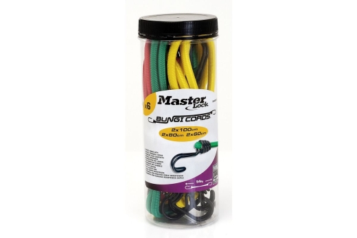 MASTER LOCK Gummi-Spannseile Haken Set - 6 Spannseile
