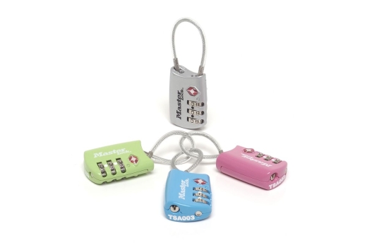 MASTER LOCK TSA Zahlenschloss, Zufällige Farbe, 8,2x3x1,4cm