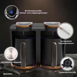 INCA Kaffeemaschine TURBO Wonder Serie Touch-Control Duo sw