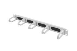 Equip 19 Kabelmanagement 5xPlastikringe Stahl 1U RAL7035