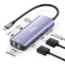 Equip Adapter USB-C->2xHDMI/RJ45/2xUSB-A/USB-C3.2 St/Bu grau