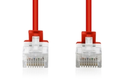 DIGITUS Patchkabel CAT 6 U-UTP Slim 0,5m Rot 10 Stück