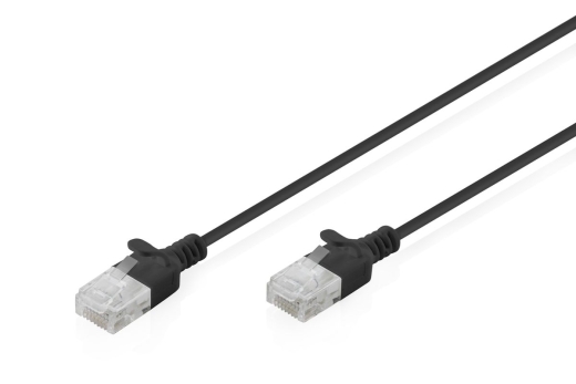 DIGITUS Patchkabel CAT 6 U-UTP Slim 1m Schwarz