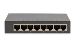 DIGITUS Switch 8-Port Gigabit Desktop, Unmanaged, Metallgeh.