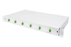 DIGITUS LWL Spleißbox 1HE, bestückt, 6x LC-APC...