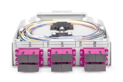 DIGITUS LWL Hutschienenbox, MM-OM4, bestückt mit SC-Adapter