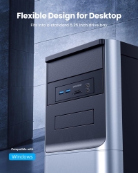GRAUGEAR USB-HUB+Kartenleser Frontpanel m. 2,5 SSD Rahmen