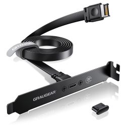 GRAUGEAR Erweiterungskabel USB-C m. PCI Slotblech...