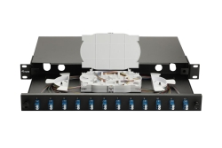 Equip LWL-Spleißkasten 12-Port LC-Duplex OS2 1U komplett sw