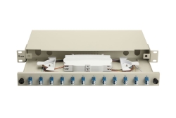 Equip LWL-Spleißkasten 12-Port LC-Duplex OS2 1U komplett gr