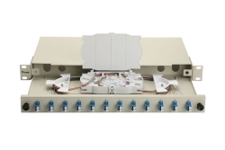 Equip LWL-Spleißkasten 12-Port LC-Duplex OS2 1U komplett gr