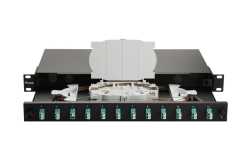 Equip LWL-Spleißkasten 12-Port LC-Duplex OM3 1U komplett sw