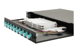 Equip LWL-Spleißkasten 12-Port LC-Duplex OM3 1U komplett sw