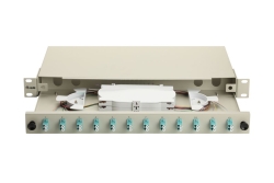 Equip LWL-Spleißkasten 12-Port LC-Duplex OM3 1U komplett gr