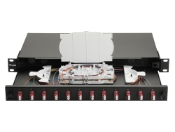 Equip LWL-Spleißkasten 12-Port LC-Duplex OM4 1U...