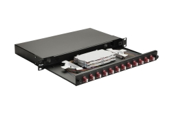 Equip LWL-Spleißkasten 12-Port LC-Duplex OM4 1U...