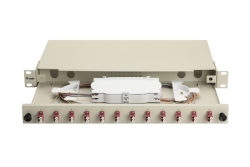 Equip LWL-Spleißkasten 12-Port LC-Duplex OM4 1U komplett gr