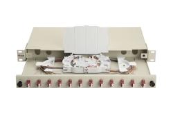 Equip LWL-Spleißkasten 12-Port LC-Duplex OM4 1U komplett gr