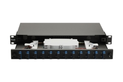Equip LWL-Spleißkasten 12-Port SC-Duplex OS2 1U komplett sw