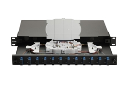 Equip LWL-Spleißkasten 12-Port SC-Duplex OS2 1U komplett sw