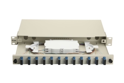 Equip LWL-Spleißkasten 12-Port SC-Duplex OS2 1U komplett gr