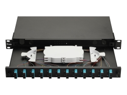 Equip LWL-Spleißkasten 12-Port SC-Duplex OM3 1U...