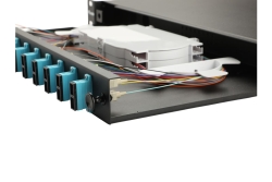 Equip LWL-Spleißkasten 12-Port SC-Duplex OM3 1U komplett sw