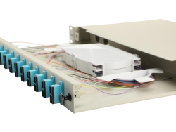 Equip LWL-Spleißkasten 12-Port SC-Duplex OM3 1U komplett gr