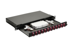 Equip LWL-Spleißkasten 12-Port SC-Duplex OM4 1U...