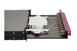Equip LWL-Spleißkasten 12-Port SC-Duplex OM4 1U komplett sw