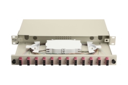Equip LWL-Spleißkasten 12-Port SC-Duplex OM4 1U komplett gr