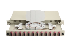 Equip LWL-Spleißkasten 12-Port SC-Duplex OM4 1U komplett gr