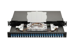 Equip LWL-Spleißkasten 24-Port LC-Duplex OS2 1U komplett sw