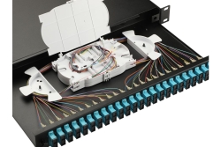 Equip LWL-Spleißkasten 24-Port LC-Duplex OM3 1U komplett sw