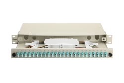 Equip LWL-Spleißkasten 24-Port LC-Duplex OM3 1U komplett gr