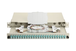Equip LWL-Spleißkasten 24-Port LC-Duplex OM3 1U komplett gr