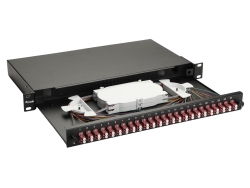 Equip LWL-Spleißkasten 24-Port LC-Duplex OM4 1U...