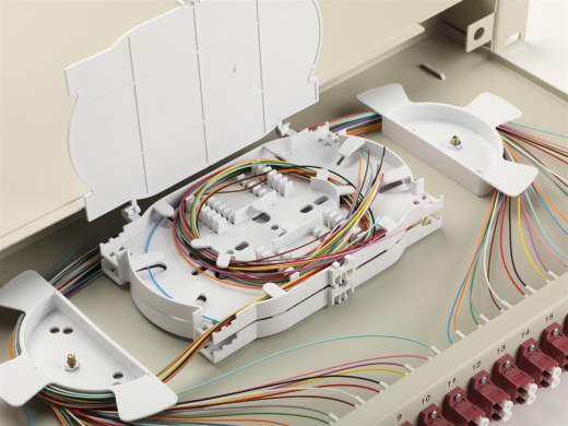 Equip LWL-Spleißkasten 24-Port LC-Duplex OM4 1U komplett gr