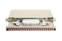 Equip LWL-Spleißkasten 24-Port LC-Duplex OM4 1U komplett gr