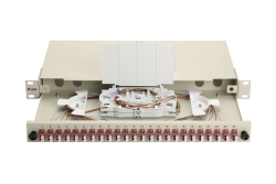 Equip LWL-Spleißkasten 24-Port LC-Duplex OM4 1U komplett gr