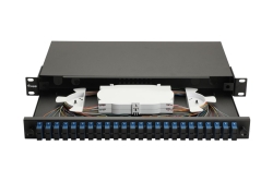 Equip LWL-Spleißkasten 24-Port SC-Duplex OS2 1U komplett sw