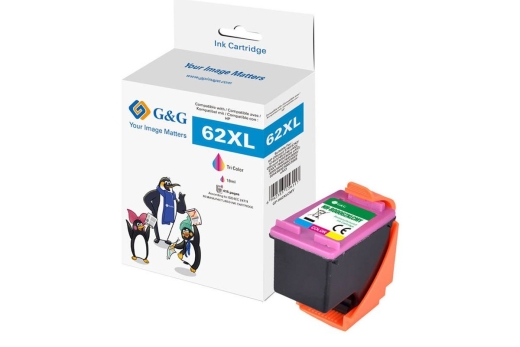 G&G Tintenpatrone kompatibel mit HP 62XL/ C2P07AN Color