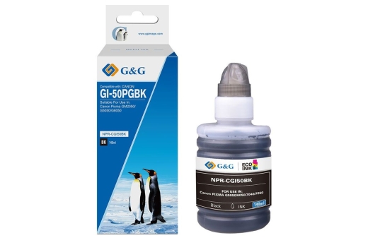 G&G Nachfülltinte Canon GI-50 PGBK/ 3386C001 BK (140 ml)