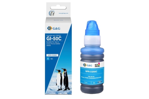 G&G Nachfüllpatrone Canon GI-50 C/3403C001 Cyan (70 ml)