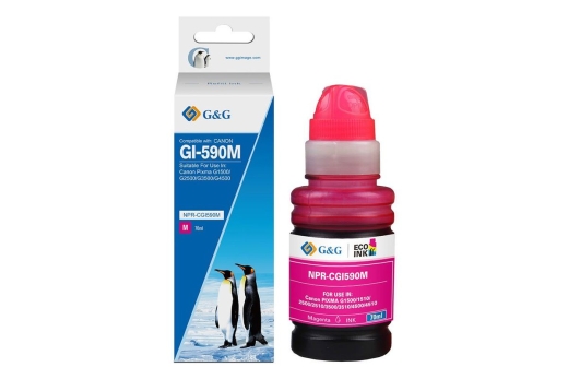 G&G Patrone Canon GI-590M/1605C001 Nachfüll-Magenta (70 ml)