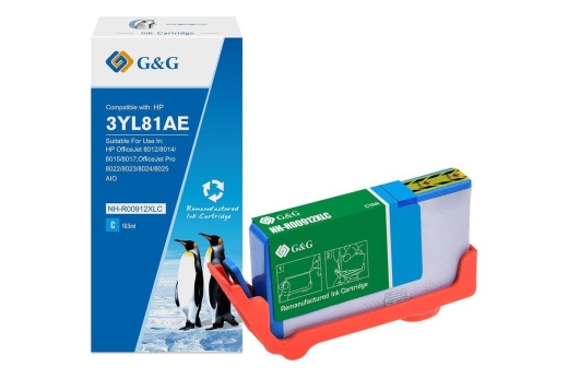 G&G XL-Tintenpatrone kompatibel HP 912XL/ 3YL81AE Cyan